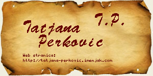 Tatjana Perković vizit kartica